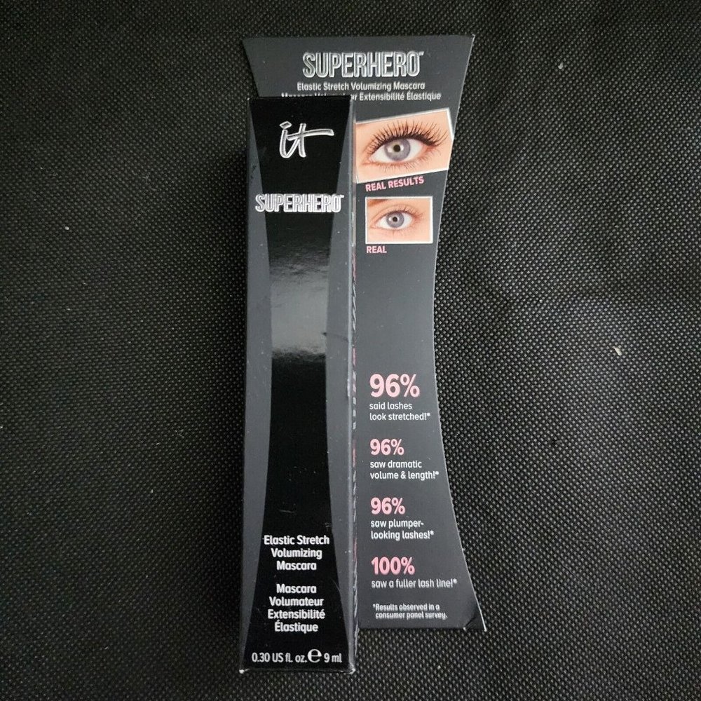 IT Cosmetics Superhero Volumizing Mascara Super Black 0.30 fl oz / 9 ml New
